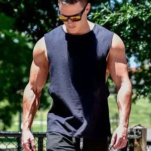 [골드스마일]머슬핏 트레이닝 나시 헬스장 운동 반팔 스포츠웨어