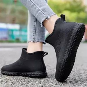 여성장화 숏 레인부츠 방수 패션 발목 장화 부츠 슈즈