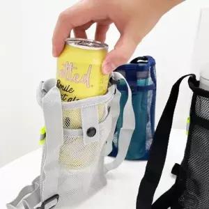 b2565 메쉬 텀블러 파우치 미니힙색 메쉬파우치 2개