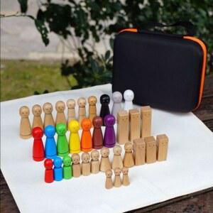 심리상담 인형 가족 모형 원목인형 훈련 역할놀이 피규어 가족모형 액션 심리 감정발달