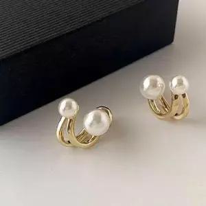 DY 고급 진주알 포인트 귀걸이 패션 꼬임 WF0CD3F