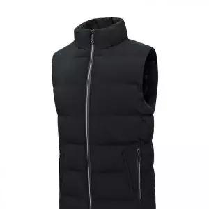 겨울용 하이넥 보온 패딩 조끼 데일리 착용