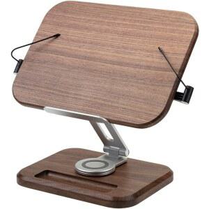 접이식 대 우드 회전 가능 원목 TRRS A 호두나무 호두 수납베이스 리프팅 책장