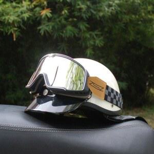 레트로 클래식 오토바이 헬멧 여름용 페이스 반모 슈퍼커브용