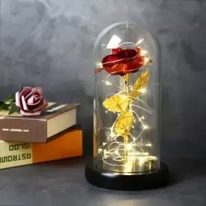 금꽃 24K 골드 레드 장미 무드등 친구 연인 부모님 생일 선물 건전지포함