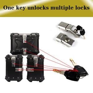 범용 36L 100L 오토바이 수하물 트렁크 탑 38L 박스 사이드 케이스 보관함 도구 상자 키 교체 모토 액세서리 알루미늄