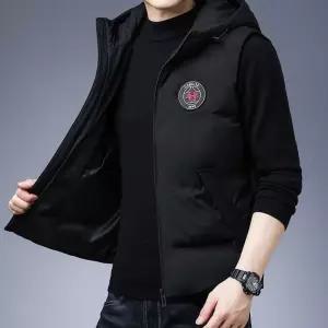 남성 활용도 만점 베스트 조끼 추동 패딩 캐주얼 후드 숏 보온 스포M4