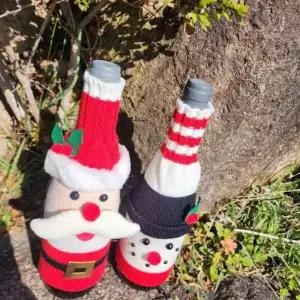 [콩심팥심]와인커버 니트 데이트 크리스마스 와인병커버 성탄절