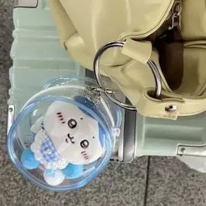 키링 10cm 화장품 인형 느낌상점 파우치 투명 반짝이