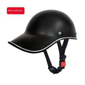 자전거 스쿠터 오토바이 반모 챙이긴 여성 자외선차단 턱끈 패션 헬멧 하이바 야구 캐주얼