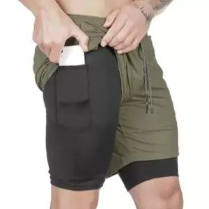 [골드스마일]남성 러닝 반바지 운동용 스포티 레깅스 바지 헬스웨어