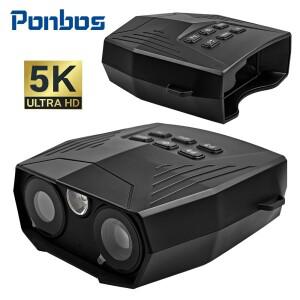 폰보스 Z8 5K 60MP UHD 야간 투시경 휴대용 적외선 야간 투시 망원경 카메라 사냥 캠핑용 플래시라이트 포