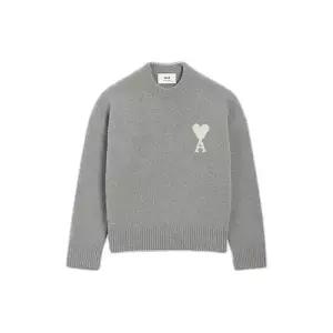 [아미] 공용 빅 하트 로고 알파카 크루넥 스웨터 화이트 UKS836KN0135 058 [흠집상품]