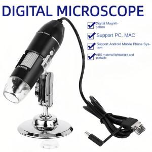 1000X 3in 1 디지털 현미경 카메라 스탠드 포함 납땜 용 휴대용 전자 현미경 LED 돋보기 Type-C USB 안드로