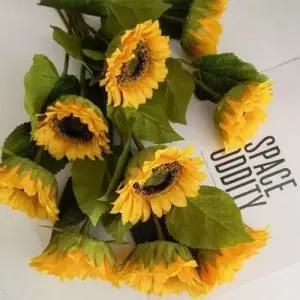 해바라기 인기 조화 꽃 골드 감성 조화꽃 다공간 플랜 WFH4WUV