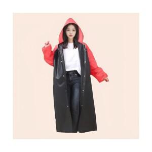 슈가플럼 PEVA 배색 레인코 남여공용 고급 다회용 우비