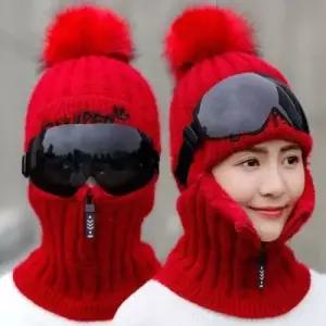 겨울모자 블랙고글 BELL고글 방한모자 RED WEE679E