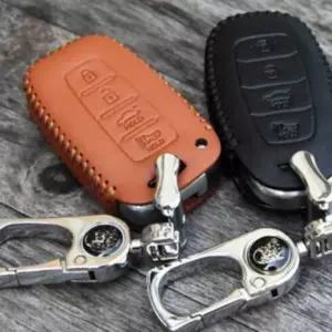 4버튼 가죽 키 지갑 스마트키 자동차 차키 케이스