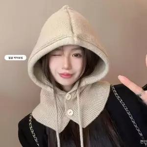 니트 후드 바라클라바 겨울모자 넥워머 여성 겨울 패션모자