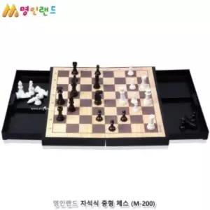 명인랜드 자석식 중형 체스 (미니교본포함 M-200) 명인랜드 자석식 중형 체스