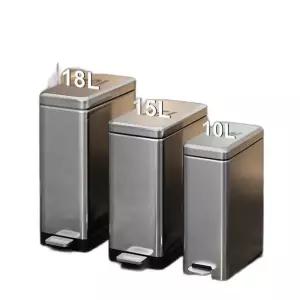 직사각형스텐 페달 쓰레기통 6리터 화장실 6L 사무실 휴지통