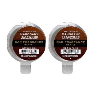 배스 앤 바디 마호가니 티크우드 향 휴대용 자동차 향수 리필 - 2팩