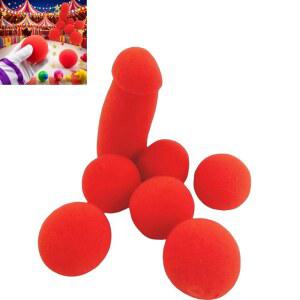 바나나 장난, 장난 스펀지, 빨간 스펀지 공 4개, 재미있는 마술 소품, 기믹 소품 액세서리, 상상력 자극 기기, 전문 세트