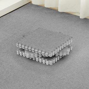 Amylove 16개 연동 바닥 타일 회색 면 황마 표면 매트 미끄럼 방지 고무 놀이 사각 카펫 소프트 클라이밍 구역 러그 홈 플레이룸용 12 x 0 4 인치