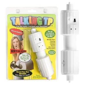 말하는 화장지 스핀들 - 장난스러운 장난, 맞춤형 메시지가 담긴 크리스마스 개그 선물, 모든 홀더에게 적합, 녹음, 재생 및 놀라움, 쉬운 9초 녹음