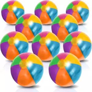 아트크리에이티비티 메탈릭 컬러 비치볼 - 12팩 와 성인을 위한 여름 장난감 하와이안 비치 레인보우 풀