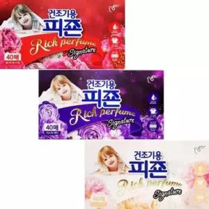 피죤 건조기용 시트형 정전기방지 섬유유연제 40매 섬유유연제