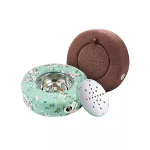 가정용 훈증 포단 쑥 걸상 중형 좌훈방 좌식 방연 브라운 대형+쑥봉 10개+3종