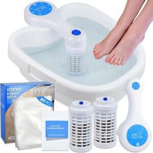 아이오닉 풋 배스 디톡스 머신 3.0, 홈 디톡스를 위한 스파, 자동 시동-정지 제어 장치, 강력한 어레이 2개, 소킹 욕조 및 80 라이너 포함
