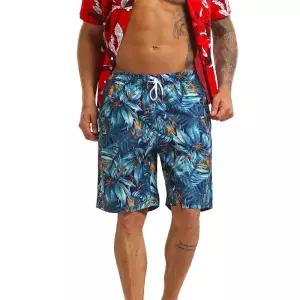 킴스브로 플라워 바캉스룩 해변 남자 수영복 비치웨어 이너팬츠