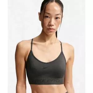 [나이키] NIKE 프로 심리스 라이트 서포트 패드 스포츠 브라 W - 다크 스모크 그레이 IB9844-070 2