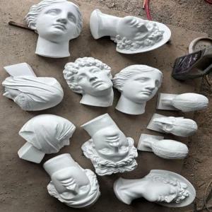 벽붙이 벽걸이 모델 조각 인물화 데스크탑 기본 벽걸이 석고상 데생 해골 머리 신전 두개골