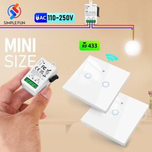 433Mhz 무선 스마트 조명 스위치 110V 220V 10A 미니 소형 RF 리모컨 릴레이 모듈 터치 램프 LED용