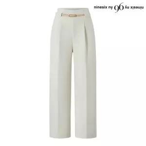 [롯데백화점]르샵. 벨티드 핀턱 와이드 슬랙스 롱 팬츠 (NP4TA012L0)