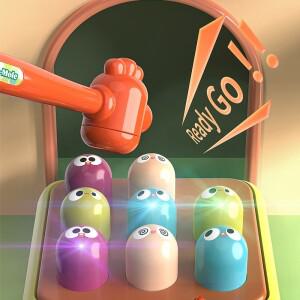 유아용 몬테소리 장난감 낚시 whac A 두더지 당김 당근 먹이기 4 in 1 다기능 음악 학습 교육 아기 선물