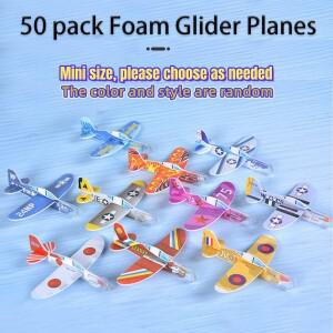 로렌지50 Pcs 폼 글라이더 비행기 어린이를 장난감 종이 세트 파티는 Goodie Bag Stuffers 야외 선호합니다