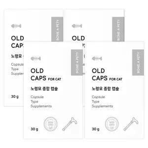 본아페티 노령묘 종합 영양제 구내염 관절 면역 올드캡스포캣 60캡슐 X 4개