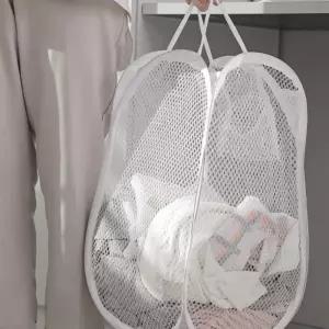 이동식 대형 접이식 빨래바구니 수납망