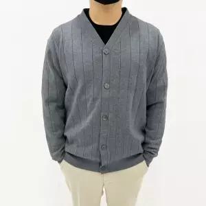남자 남성 무지 브이넥 골지 가디건 아우터 출근룩 기본핏 베이직핏 4color 클래식 골지 가디건 