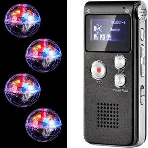 던지 5종 고스트 헌팅 키트에는 반려견 동물(블랙)을 위한 재생 기능이 있는 4개의 LED 캣볼 모션 활성화