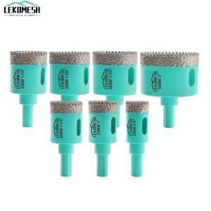 LEKOMESH Dia20-50mm 다이아몬드 드릴 비트 1/2개 삼각형 샹크  코어 세라믹 타일 석 화강암 홀쏘 오프너