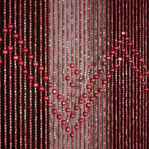 목재 구슬 커튼 파티션 거실 인테리어 가정용 복숭아나무