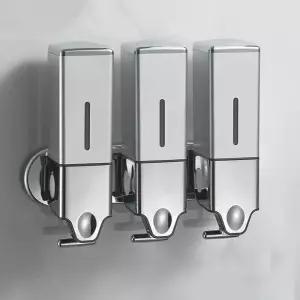 호텔 욕실 벽걸이 디스펜서 흠 샴푸통 핸드워시 3구