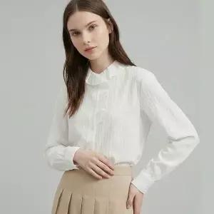 [NS홈쇼핑][샵앤] 국산 여성 프릴 넥라인 포인트 페미닌 블라우스 SIU-WBL-21022..