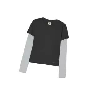 [후아유] 여성 Long Sleeve Layered T-shirt WHLAG2384F 243194