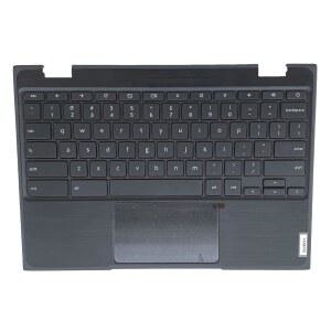 LTPRPTS 레노버 100e 크롬북 2세대 81MA 노트북 상부 케이스 팜레스트 키보드 터치패드 조립 부품 5CB0T79741 블랙 교체